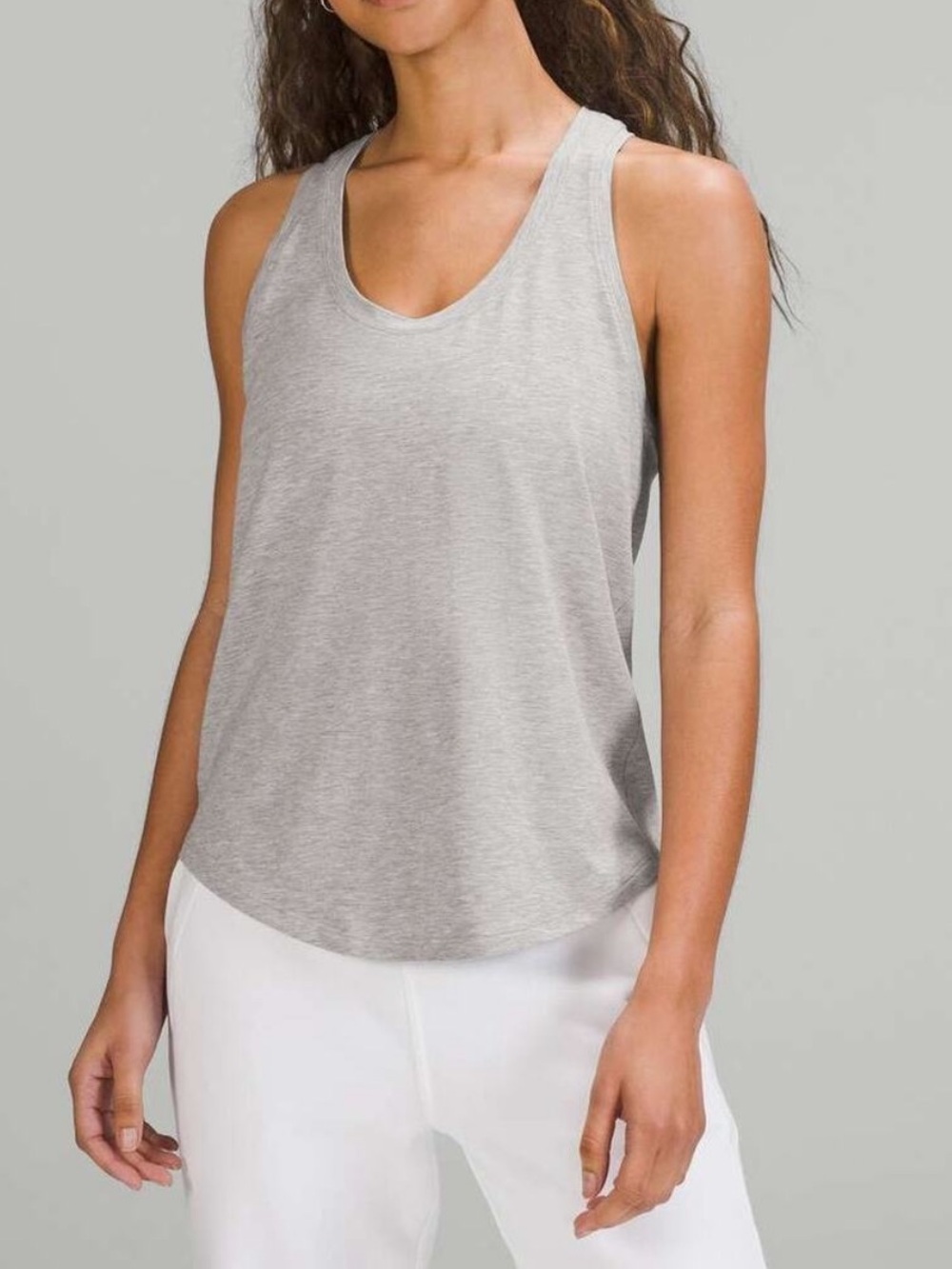 Lululemon Cool Racerback Tank Top Core Heather Grey Size Small 6? cotton